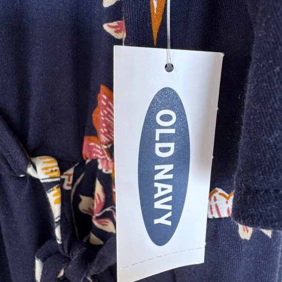 NWT Old Navy 3X NAVY Floral Faux Wrap Dress - Picture 11 of 15
